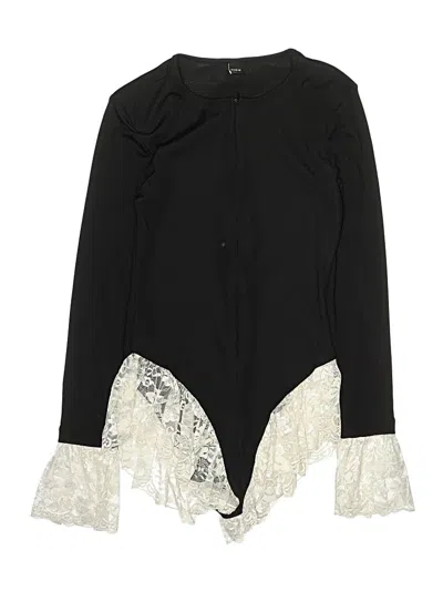 Pre-owned Shein Long Sleeve Blouse In Black