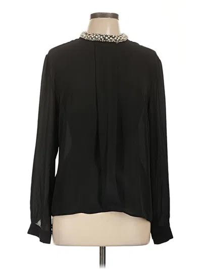 Pre-owned Shein Long Sleeve Blouse In Black