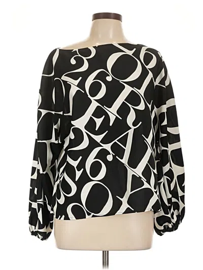 Pre-owned Shein Long Sleeve Blouse In Black