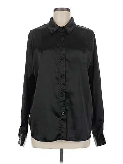 Pre-owned Shein Long Sleeve Blouse In Black