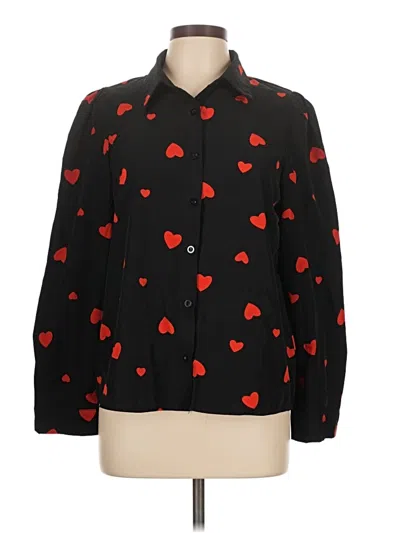Pre-owned Shein Long Sleeve Blouse In Black