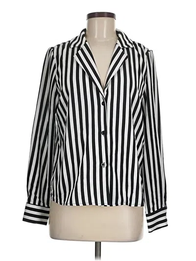 Pre-owned Shein Long Sleeve Blouse In Black