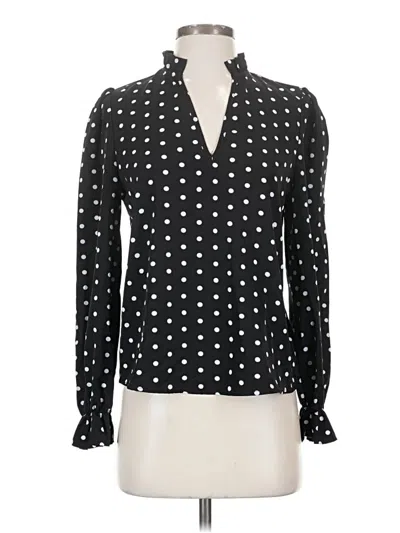 Pre-owned Shein Long Sleeve Blouse In Black