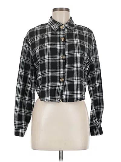Pre-owned Shein Long Sleeve Blouse In Black