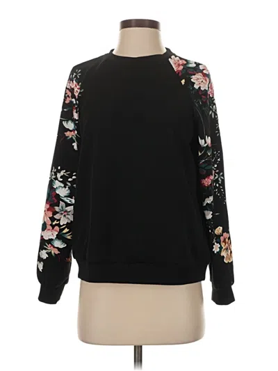 Pre-owned Shein Long Sleeve Blouse In Black