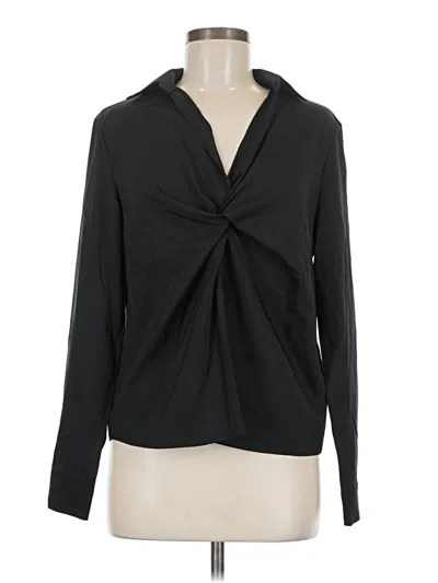 Pre-owned Shein Long Sleeve Blouse In Black