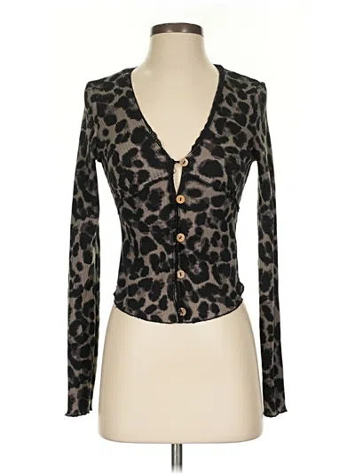 Pre-owned Shein Long Sleeve Blouse In Black