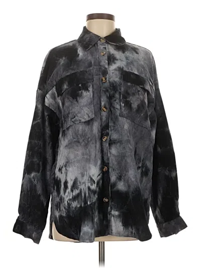 Pre-owned Shein Long Sleeve Blouse In Black