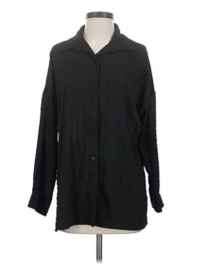Pre-owned Shein Long Sleeve Blouse In Black