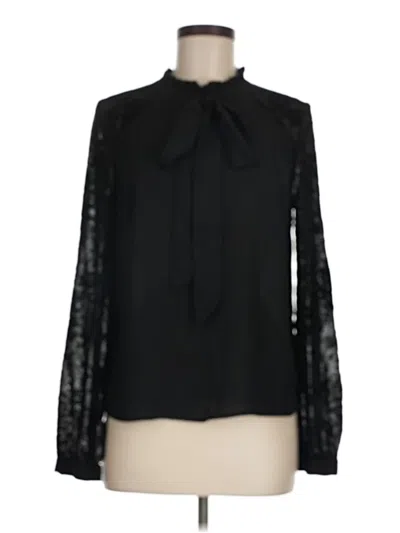 Pre-owned Shein Long Sleeve Blouse In Black