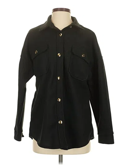 Pre-owned Shein Long Sleeve Blouse In Black