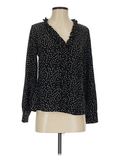 Pre-owned Shein Long Sleeve Blouse In Black