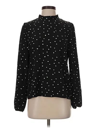 Pre-owned Shein Long Sleeve Blouse In Black