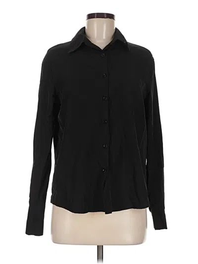 Pre-owned Shein Long Sleeve Blouse In Black