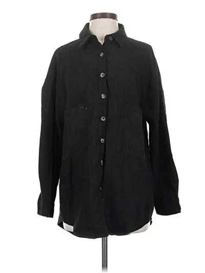 Pre-owned Shein Long Sleeve Blouse In Black