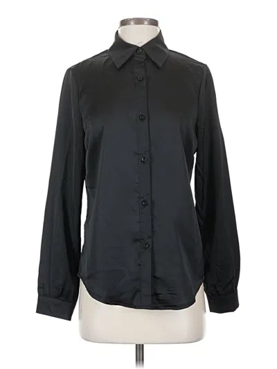 Pre-owned Shein Long Sleeve Blouse In Black