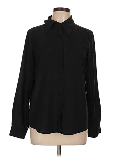 Pre-owned Shein Long Sleeve Blouse In Black