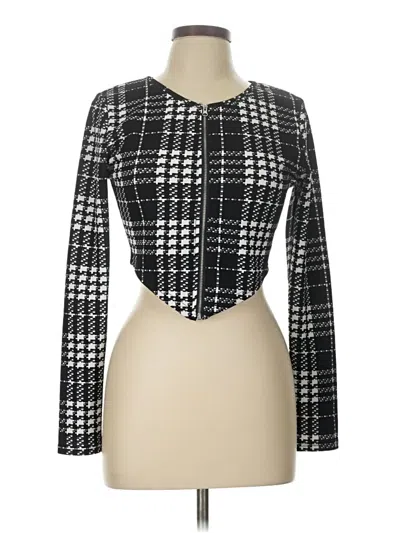 Pre-owned Shein Long Sleeve Blouse In Black