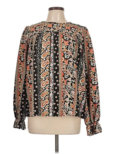 Pre-owned Shein Long Sleeve Blouse In Black