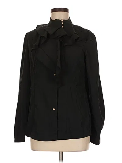 Pre-owned Shein Long Sleeve Blouse In Black