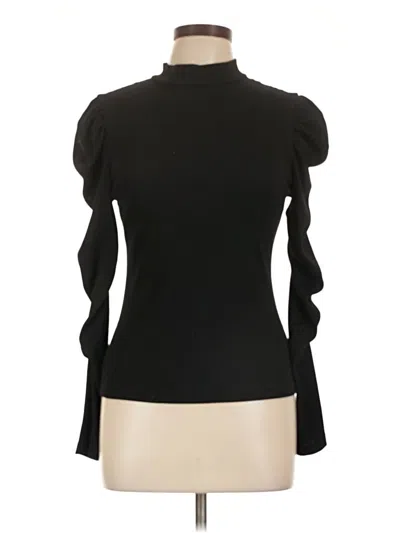 Pre-owned Shein Long Sleeve Blouse In Black