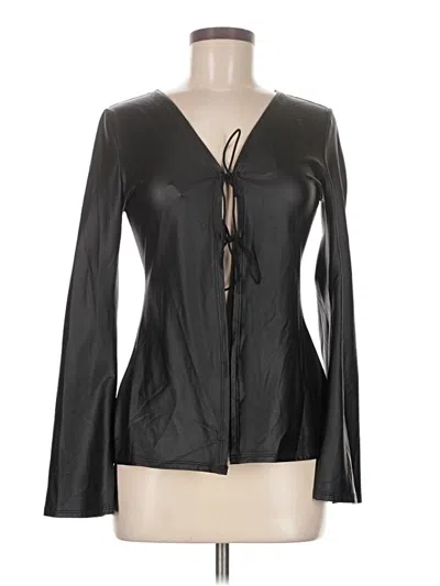 Pre-owned Shein Long Sleeve Blouse In Black