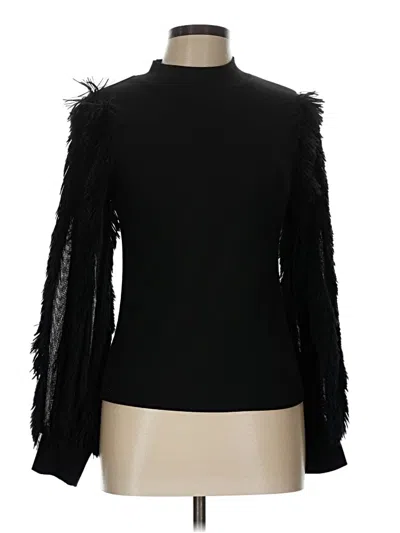 Pre-owned Shein Long Sleeve Blouse In Black