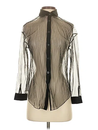 Pre-owned Shein Long Sleeve Blouse In Black