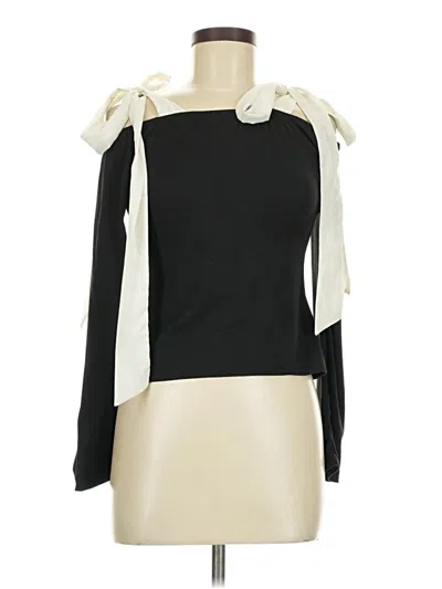 Pre-owned Shein Long Sleeve Blouse In Black