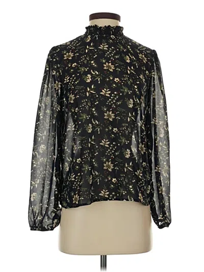 Pre-owned Shein Long Sleeve Blouse In Black