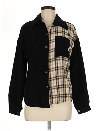 Pre-owned Shein Long Sleeve Blouse In Black
