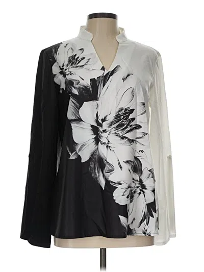 Pre-owned Shein Long Sleeve Blouse In Black