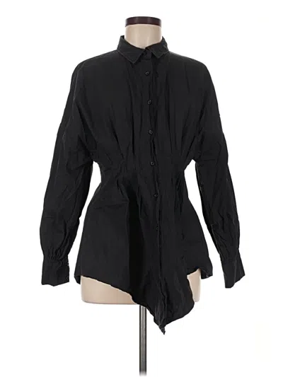 Pre-owned Shein Long Sleeve Blouse In Black