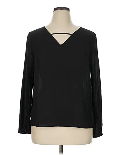 Pre-owned Shein Long Sleeve Blouse In Black