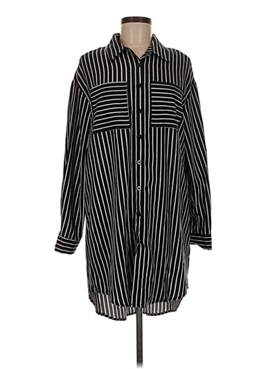 Pre-owned Shein Long Sleeve Blouse In Black