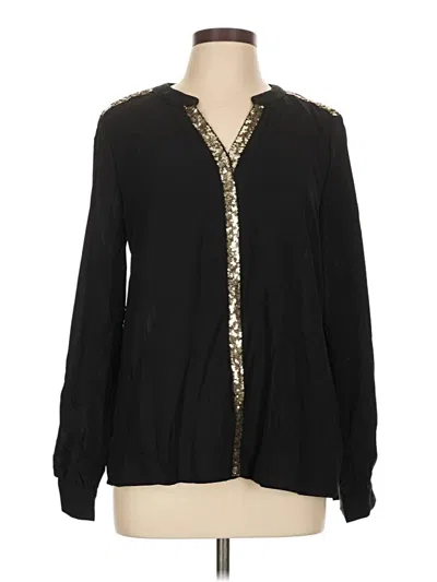 Pre-owned Shein Long Sleeve Blouse In Black