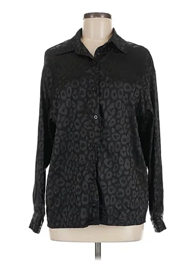 Pre-owned Shein Long Sleeve Blouse In Black