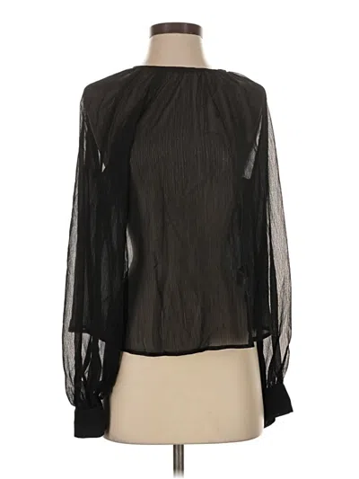 Pre-owned Shein Long Sleeve Blouse In Black