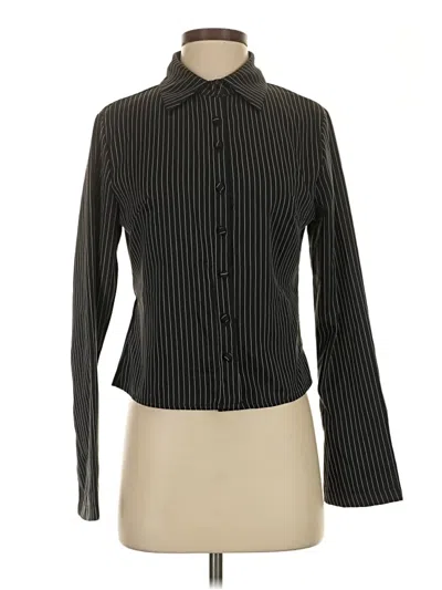 Pre-owned Shein Long Sleeve Blouse In Black