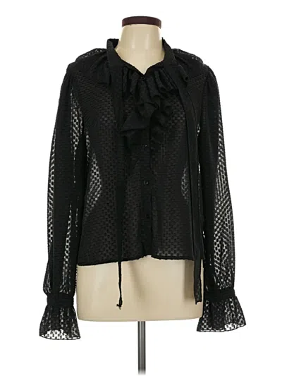 Pre-owned Shein Long Sleeve Blouse In Black