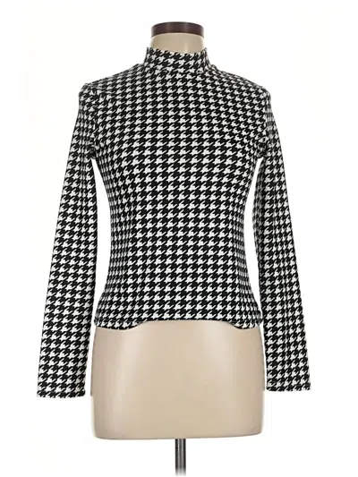 Pre-owned Shein Long Sleeve Blouse In Black