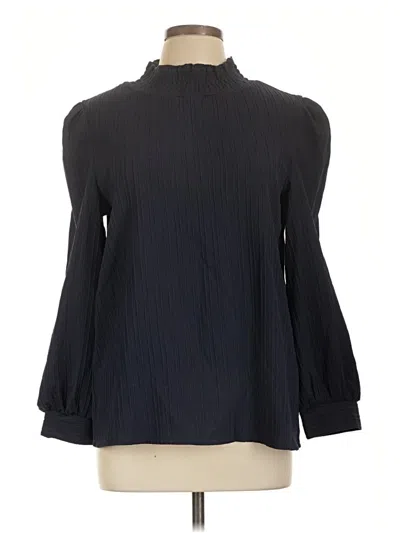 Pre-owned Shein Long Sleeve Blouse In Black