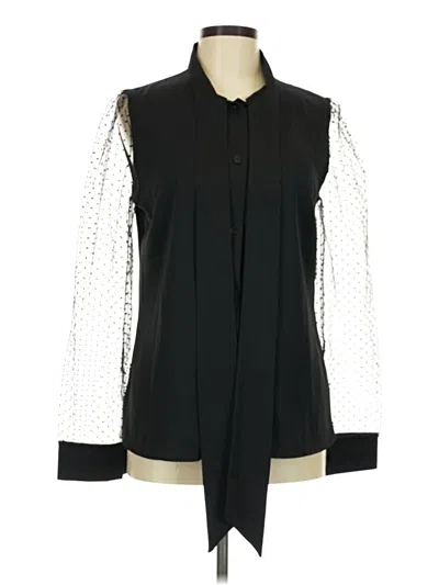 Pre-owned Shein Long Sleeve Blouse In Black