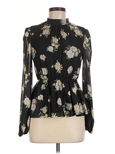 Pre-owned Shein Long Sleeve Blouse In Black