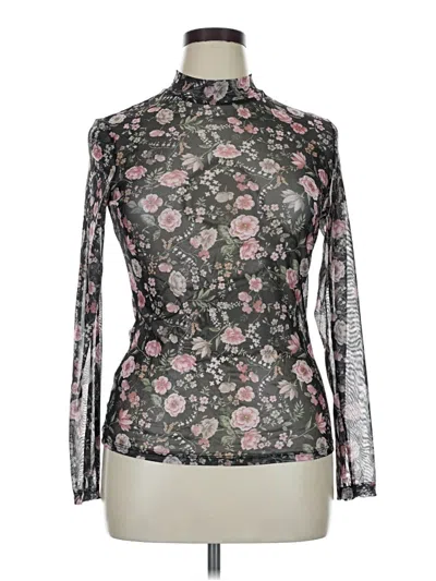 Pre-owned Shein Long Sleeve Blouse In Black