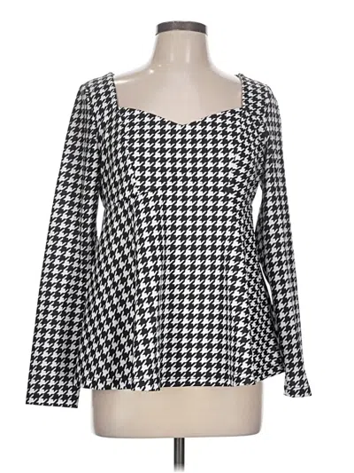 Pre-owned Shein Long Sleeve Blouse In Black