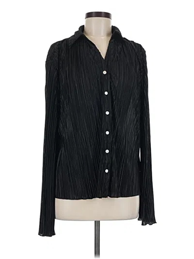Pre-owned Shein Long Sleeve Blouse In Black