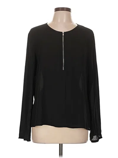 Pre-owned Shein Long Sleeve Blouse In Black