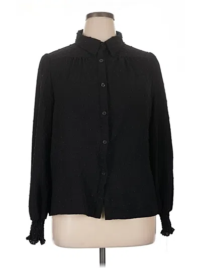 Pre-owned Shein Long Sleeve Blouse In Black