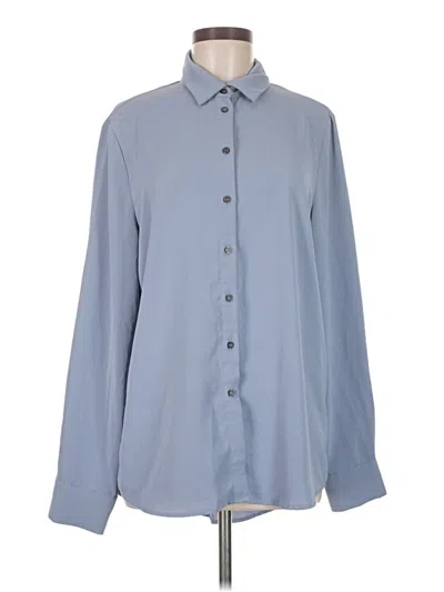 Pre-owned Shein Long Sleeve Blouse In Blue
